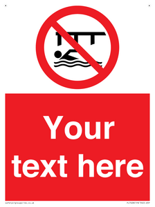 Custom Do not swim in the vicinity of piers